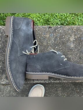 Men's Kenneth Cole Grey/Blue Suede Dress Shoe